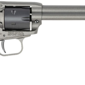 Heritage Mfg RR22C6 Rough Rider  22 LR 6 Shot. 6.50" Tungsten Gray Cerakote Steel Barrel & Frame, Black Satin Cylinder, Black Star Polymer Grip, Hammer/Thumb Safety, Exposed Hammer