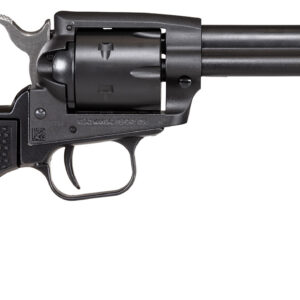 Heritage Mfg SRR22BS4PG Rough Rider  22 LR 6 Shot, 4.75" Black Satin Steel Barrel, Frame & Cylinder, Black Polymer Grip, Manual Thumb Safety, Exposed Hammer