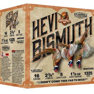 HEVI-Shot HS16715 HEVI-Bismuth Upland 16Gauge 2.75" 1 1/8oz Bismuth 5Shot 25 Per Box/10 Case