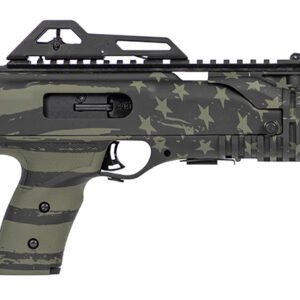 Hi-Point 995TSFLGOD 995TS Carbine 9mm Luger 16.50" 10+1, OD Green American Flag, Skeletonized Stock, Adjustable Sights