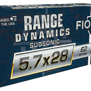 Fiocchi 57SUB62 Range Dynamics Subsonic 5.7x28mm 62gr Full Metal Jacket 50 Per Box/10 Case