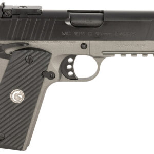 EAA GIRSAN 390608 MC1911 C  Carry Frame 10mm Auto 9+1 4.40" Black Steel Barrel, Black Serrated Steel Slide, Matte Gray Steel Frame w/Beavertail & Picatinny Rail, Black Grip, Ambidextrous