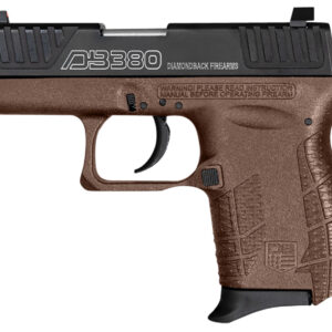 Diamondback DB0100E072 DB380 Gen4 Micro-Compact Frame 380 ACP 6+1, 2.80" Stainless Steel Barrel, Black Nitride Serrated Stainless Steel Slide, Midnight Bronze Polymer Frame w/Beavertail & Grip