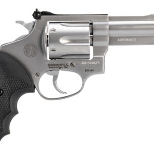 Rossi 2RM649 RM64  357 Mag 6 Shot 4" Matte Stainless Steel Barrel, Cylinder & Frame Textured Black Rubber Grip