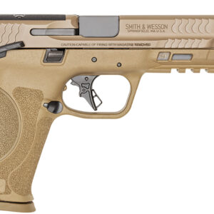 Smith & Wesson 13569 M&P M2.0  Full Size 9mm Luger 17+1, 5" Black Armornite Steel Barrel, Flat Dark Earth Armornite Optic Ready/Serrated Stainless Steel Slide & Polymer Frame w/Picatinny Rail