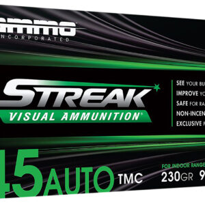 Ammo Inc 45230TMCSTRKGRN50 Streak Visual (GREEN)  45ACP 230gr Total Metal Case 50 Per Box/20 Case