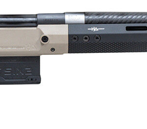Howa HHERA308CFTAN M1500 Hera 308 Win 5+1 24" Carbon Fiber Threaded Barrel, Black Rec, Tan & Black Hera H7 Chassis Stock