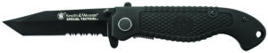 Smith & Wesson Knives CKTACBSCP Special Tactical 3.50" Folding Part Serrated Stainless Steel Blade 4.60" Black