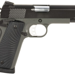 Tisas 10100106 1911 Stingray Carry Frame 9mm Luger 10+1 4.25" Stainless Steel Barrel, Black Cerakote Steel Serrated Slide, Black Cerakote Steel Frame w/Beavertail, Black Sunburst G10 Grip