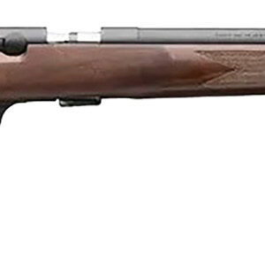 Browning 025253270 T-Bolt Target SR 17 HMR 10+1 20" Matte Blued Heavy Bull Threaded Barrel, Drilled & Tapped Matte Blued Steel Receiver, Grade I Black Walnut Target Style Fixed w/Raised Comb Stock