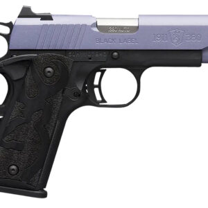 Browning 051986492 1911 Black Label Compact Frame 380 ACP 8+1 3.63" Matte Stainless Steel Barrel, Crushed Orchid Cerakote Serrated Stainless Steel Slide, Matte Black Polymer Frame, Black Polymer Grip