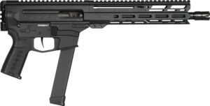 CMMG 99A806DAB Dissent MKGS 9mm Luger 33+1 10.50", Black, Picatinny Brace Adapter, 5.50" M-LOK Handguard, Left Side Charging Handle, Zeroed Linear Comp, Zeroed Drop-In Single Stage Trigger