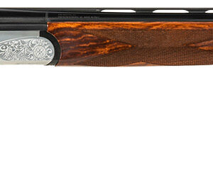 Fausti Usa, Inc 15802 Caledon  28 Gauge 2.75" 2rd 28" Blued Barrel, Engraved Stainless Rec, Wood Laser Grain Stock, Metallic Bead Sight