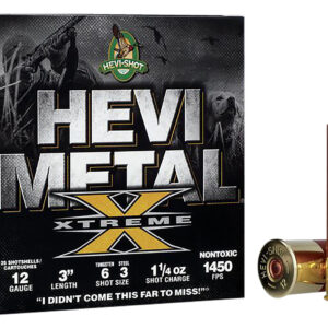 HEVI-Shot HS38126 HEVI-Metal Extreme 12Gauge 3" 1 1/4oz Steel/Tungsten 6/3Shot 25 Per Box/10 Case