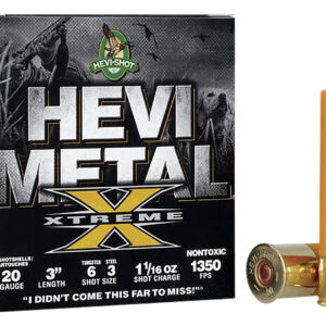 HEVI-Shot HS39206 HEVI-Metal Extreme 20Gauge 3" 1 1/16oz Steel/Tungsten 6/3Shot 25 Per Box/10 Case