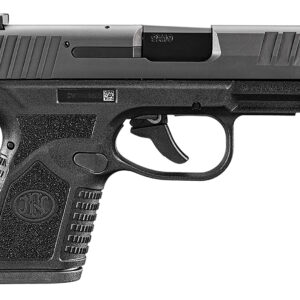 FN 66101412 Reflex  Micro-Compact Frame 9mm Luger 10+1, 3.30" Black Target Crown Steel Barrel, Black PVD Serrated Steel Slide & Polymer Frame w/Picatinny Rail, Ambidextrous