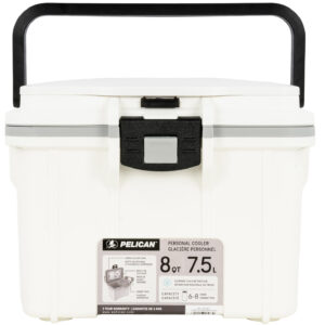 PELICAN 8Q-1-WHTGRY 8QT ELITE COOLER WHT/GRY