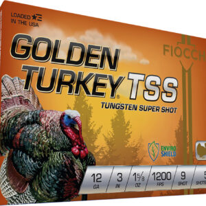 Fiocchi 123TSS9 Golden Turkey TSS 12Gauge 3" 1 5/8oz 9Shot 5 Per Box/10 Case