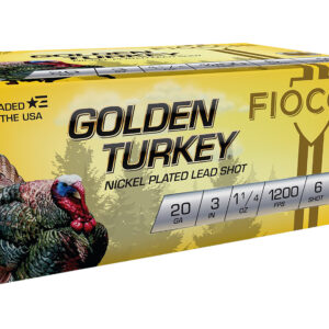 Fiocchi 203TRKC6 Golden Turkey  20Gauge 3" 1 1/4oz 6Shot 10 Per Box/10 Case