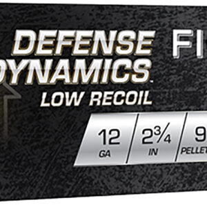 Fiocchi 12LE9P Defense Dynamics Low Recoil 12Gauge 2.75" 1Buck Shot 10 Per Box/25 Case