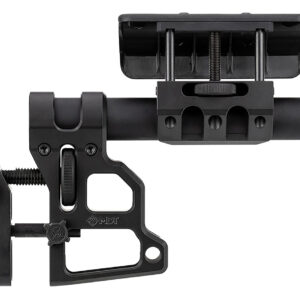 Mdt Sporting Goods Inc 102856BLK Skeleton Carbine Stock (SCS)  Black Aluminum, Adj. Cheekrest/Buttpad, Buffer Tube, QD Sling Mounts