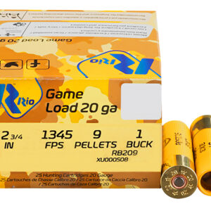 Rio Ammunition RB209 Royal Buck  20Gauge 2.75" 1 1/8oz 0Buck Shot 25 Per Box/10 Case