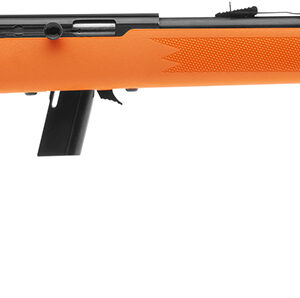 Savage Arms 40220 64 F Full Size 22 LR 10+1 21" Matte Black Carbon Steel Barrel, Matte Black Grooved Carbon Steel Receiver, Orange Fixed Synthetic Stock, Right Hand