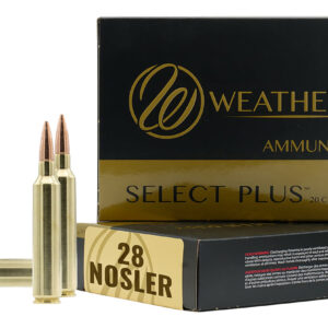 Weatherby M28NS163HCB Select Plus  28Nosler 163gr Hammer Custom 20 Per Box/10 Case