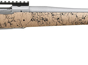 Ruger 57156 Hawkeye FTW Hunter Full Size 7mm PRC 4+1 24" Matte Stainless Threaded Barrel, Picatinny Rail Stainless Steel Receiver, Speckled Tan/Black HS Precision Synthetic Stock