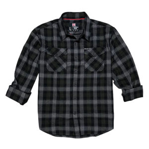 Hornady Gear 32213 Flannel Shirt  Large Olive/Black/Gray,  Cotton/Polyester, Relaxed Fit Button Up