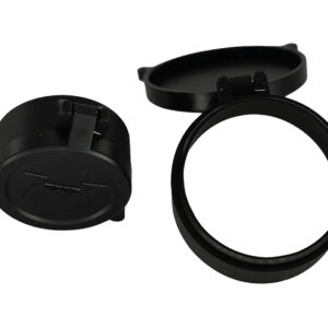 Huskemaw Optics 20SFC530T Tactical Flip-Up Lens Caps Black Rubber, 56mm Objective, Compatible w/Tactical Hunter 5-30x56mm