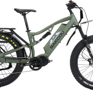 Bakcou E-bikes BS19GB25 Storm 25 Large Matte Army Green 19" w/Stand Over Height of 30.50" Frame, Sram 9sp, 40t Front & Sram 11-34t Rear Cassette Bafang M620 Ultra Motor
