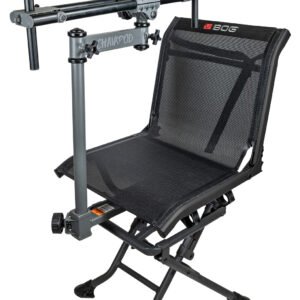 Bog-Pod 1100475 ChairPod  Chair with Rotating Gun Mount, 4 Legs, Black, Aluminum Frame, 41" Max Height