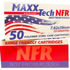 MaxxTech MTNFR762 NFR  7.62x39mm 123gr Full Metal Jacket 50 Per Box/10 Case