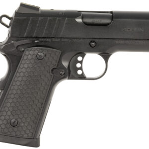 EAA GIRSAN 391041 MC1911 SC Influencer Sub-Compact 45 ACP 6+1 3.40" Blued Steel Barrel, Black Cerakote Optic Ready/Serrated Steel Slide & Frame w/Picatinny Rail & Beavertail, Gray Polymer Grip