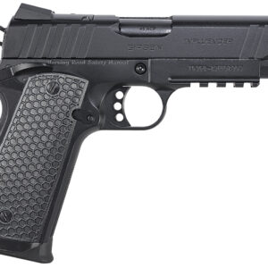EAA GIRSAN 391044 MC1911 C Influencer Compact 45 ACP 8+1 4.40" Blued Steel Barrel, Black Cerakote Optic Ready/Serrated Steel Slide & Frame w/Picatinny Rail & Beavertail, Black Polymer Grip