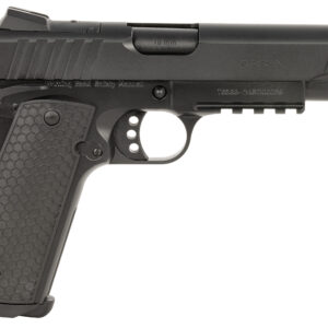 Girsan 391048 MC1911 S Influencer Full Size 10mm Auto 9+1 5" Blued Steel Barrel, Black Optic Ready/Serrated Steel Slide & Frame w/Picatinny Rail & Beavertail, Black Polymer Grip