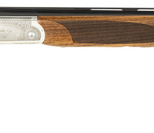 ATI ATIGKOF28SVE Cavalry  28 Gauge Break Open 2.75" 2rd, 26" Matte Blued Over/Under Vent Rib Barrel, Silver Engraved Aluminum Receiver, Fixed Oiled Turkish Walnut Walnut Stock