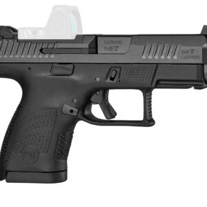 CZ-USA 01568 P-10 S  Sub-Compact Frame 9mm Luger 10+1 3.50" Black Steel Barrel, Black Nitride Optic Ready/Serrated Steel Slide, Black Polymer Frame w/Picatinny Rail