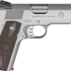 Springfield Armory PX9417S 1911 Garrison 9mm Luger 9+1 4.25" Stainless Match Grade Barrel, Serrated Stainless Steel Slide & Frame w/Beavertail, Thinline Wood Grip