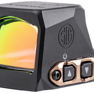 Sig Sauer Electro-Optics SORX1208 Romeo-X  Black Anodized/Rose Gold 1x24mm 2 MOA Red Dot/32 MOA Circle Reticle, Fits Sig P365 Features MAGNETAC