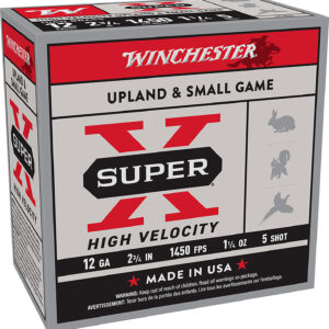 Winchester Ammo X12HV5 Super X High Velocity 12Gauge 2.75" 1 1/4oz 5Shot 25 Per Box/10 Case