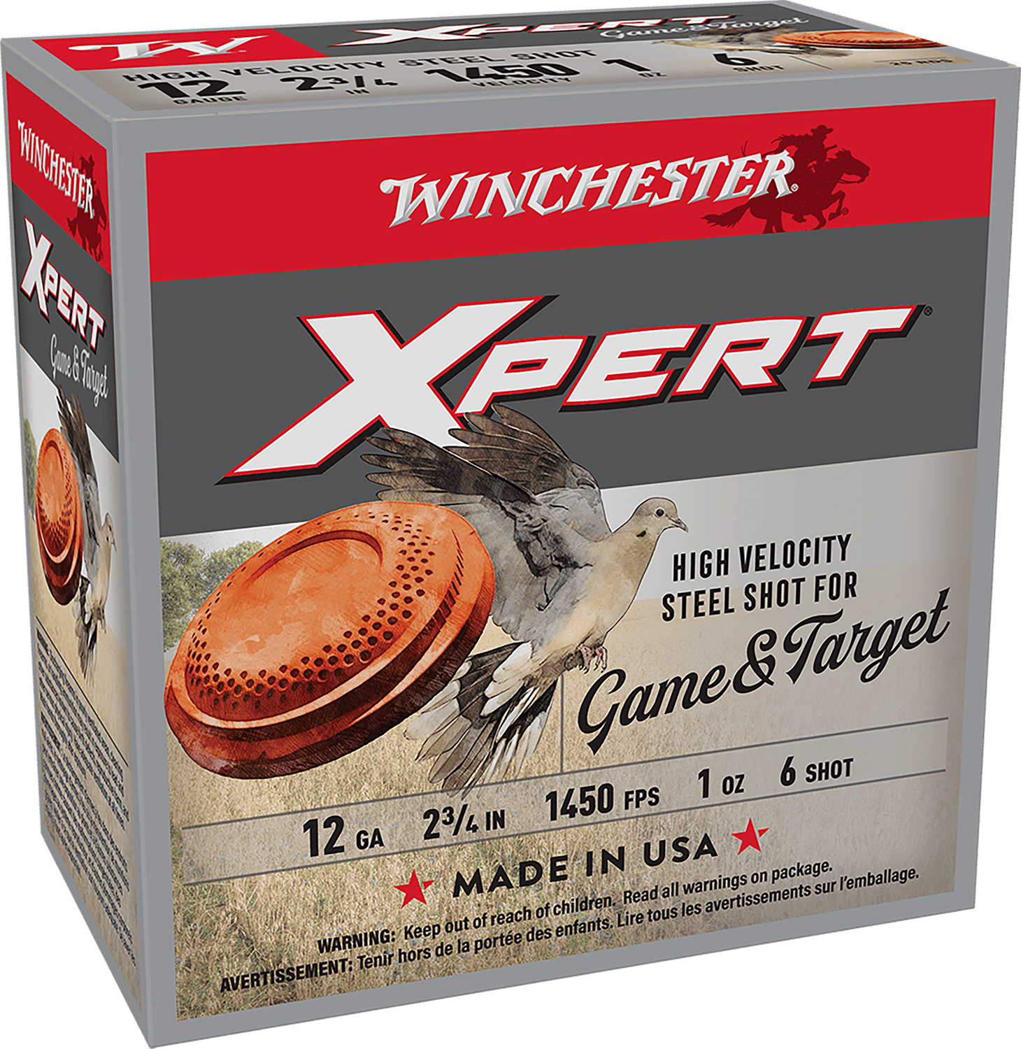 Winchester Ammo WE12GTHV6 Xpert High Velocity 12Gauge 2.75" 1oz 6Shot 25 Per Box/10 Case