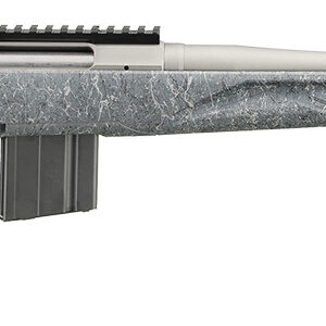 Ruger 46911 American Gen II Full Size 6.5 Grendel 10+1 20" Cobalt Cerakote Threaded Barrel, Picatinny Rail Steel Receiver, Gray Splatter Adjustable Synthetic Stock