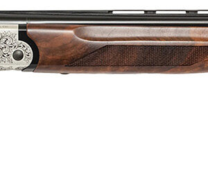 Chiappa Firearms 930378 202AE  12 Gauge Break Open 3" 2 28" Black Chrome Lined Vent Rib Barrel, Nickel-Plated Engraved Aluminum Receiver, Fixed Walnut Stock