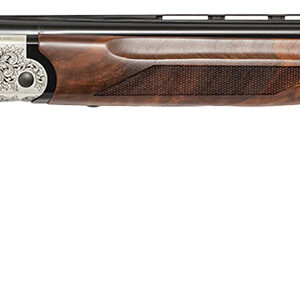 Chiappa Firearms 930379 202AE  20 Gauge Break Open 3" 2 26" Black Chrome Lined Vent Rib Barrel, Nickel-Plated Engraved Aluminum Receiver, Fixed Walnut Stock