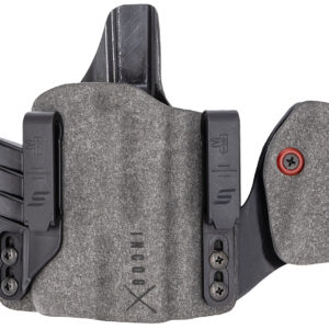 Safariland INCOG0835A0CX261MC IncogX  w/Mag Caddy IWB Black/Gray Boltaron Belt Clip Fits Glock 17/19 Right Hand