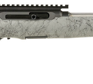 Savage Arms 47253 A Series TimberLite 22LR 10+1 18" Black Threaded Carbon Fiber/SS Barrel, Black Picatinny Rail Steel Receiver, Gray w/Black Webbing Synthetic Fixed Thumbhole Stock