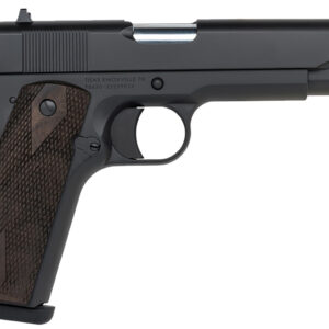 Tisas 10100516 1911 A1 Stakeout Full Size Frame 45 ACP 8+1 5" Stainless Button-Rifled Barrel, Nickel Serrated Stainless Steel Slide, Nickel Steel Frame w/Beavertail, Turkish Walnut Grip