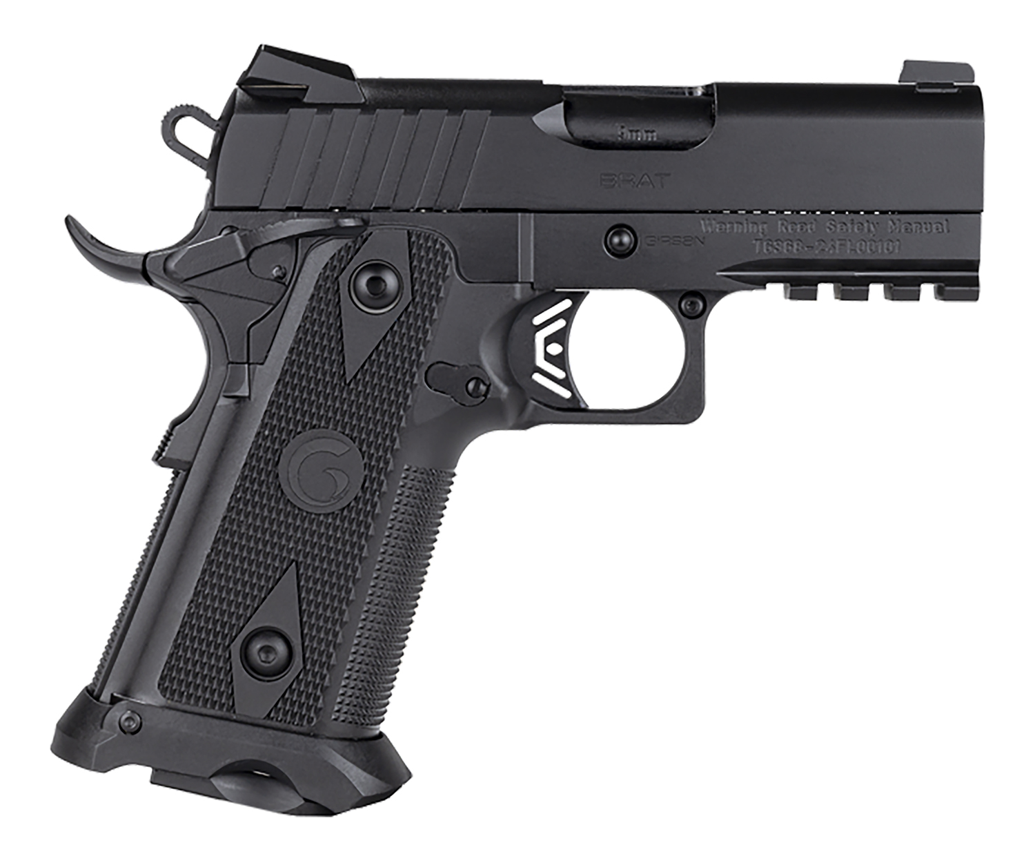 Girsan 395035 Witness2311 9mm Luger 17+1 3.40" Black Steel Barrel, Black Serrated Steel Slide, Black Polymer Frame w/Beavertail & Picatinny Rail, Black Checkered Polymer Grip, Ambidextrous
